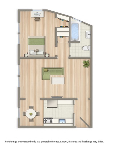 a floor plan of a small apartment
